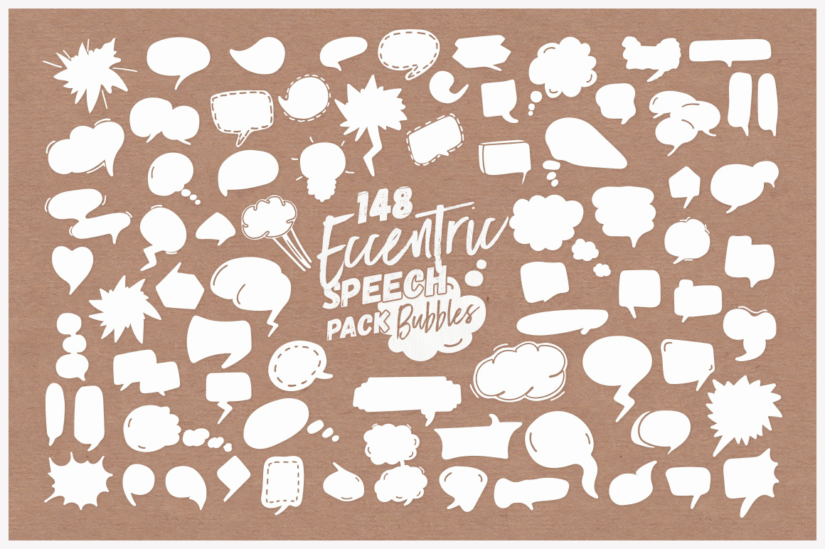 Eccentric Speech Bubbles Vector Pack