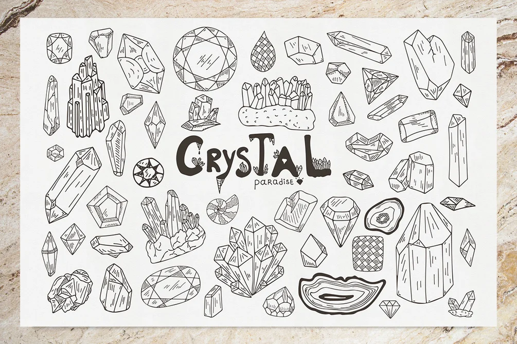 Crystal Paradise Free Vector Set