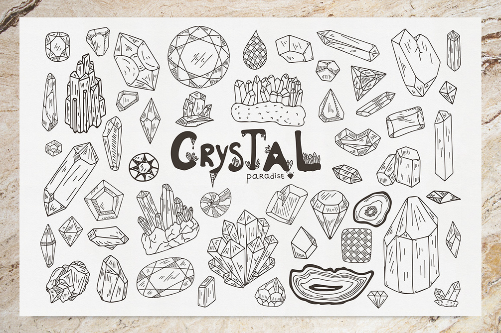 Crystal Paradise Free Vector Set