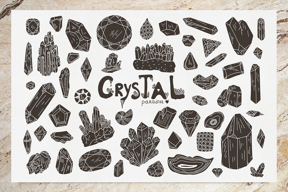 Crystal Paradise Free Vector Set