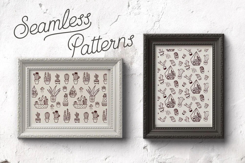 Cactus Paradise Free Vector Set