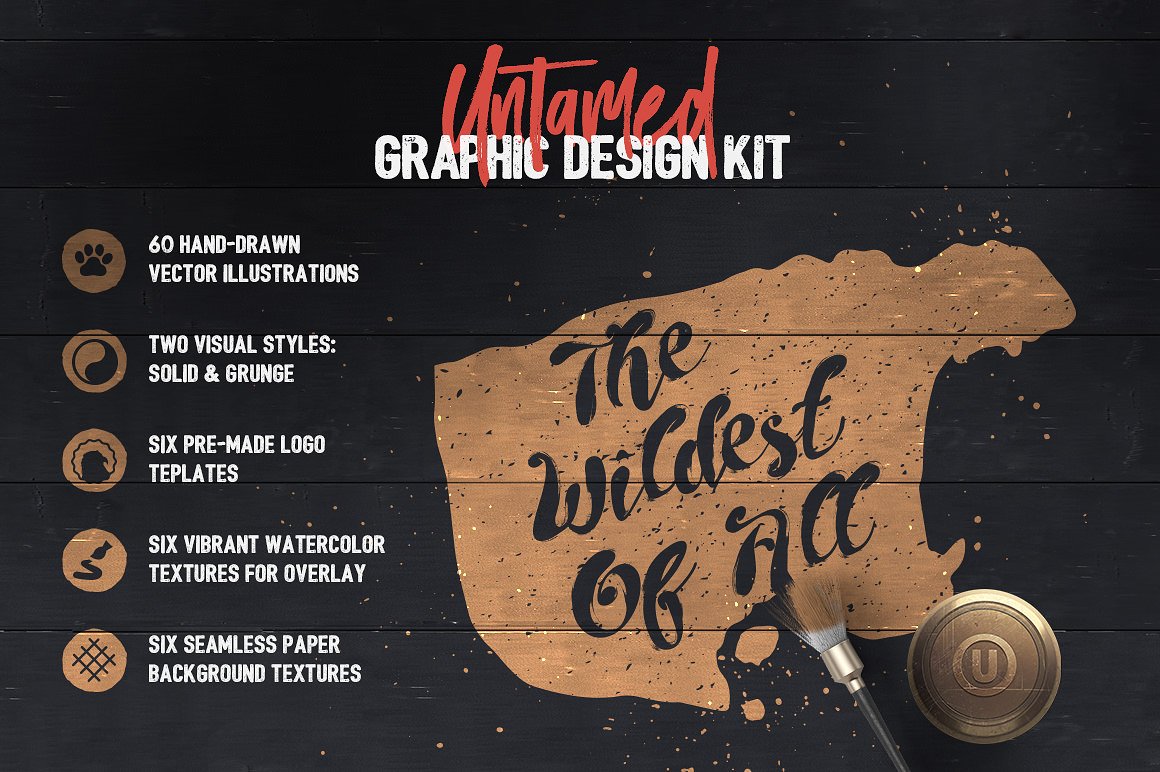 Untamed Graphic Design Kit