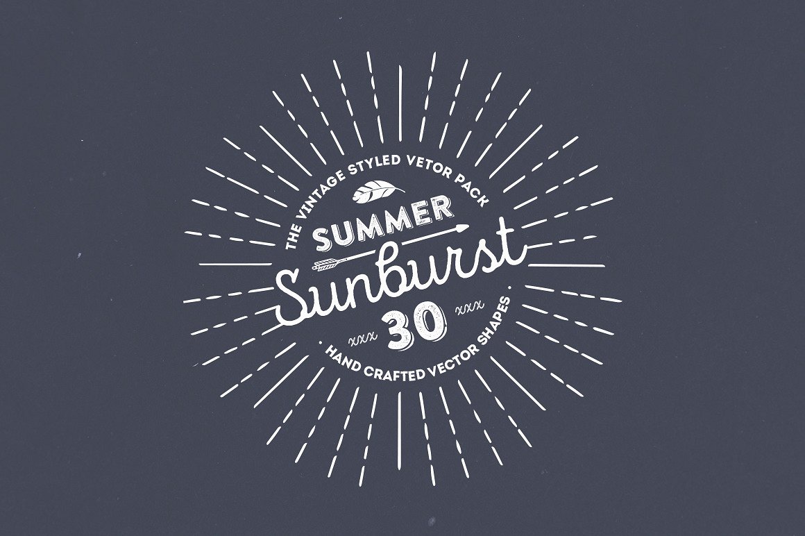 Summer Sunburst Vector Set