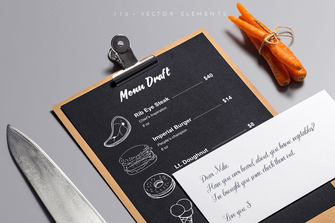 Ratatouille Sketched Vector Set