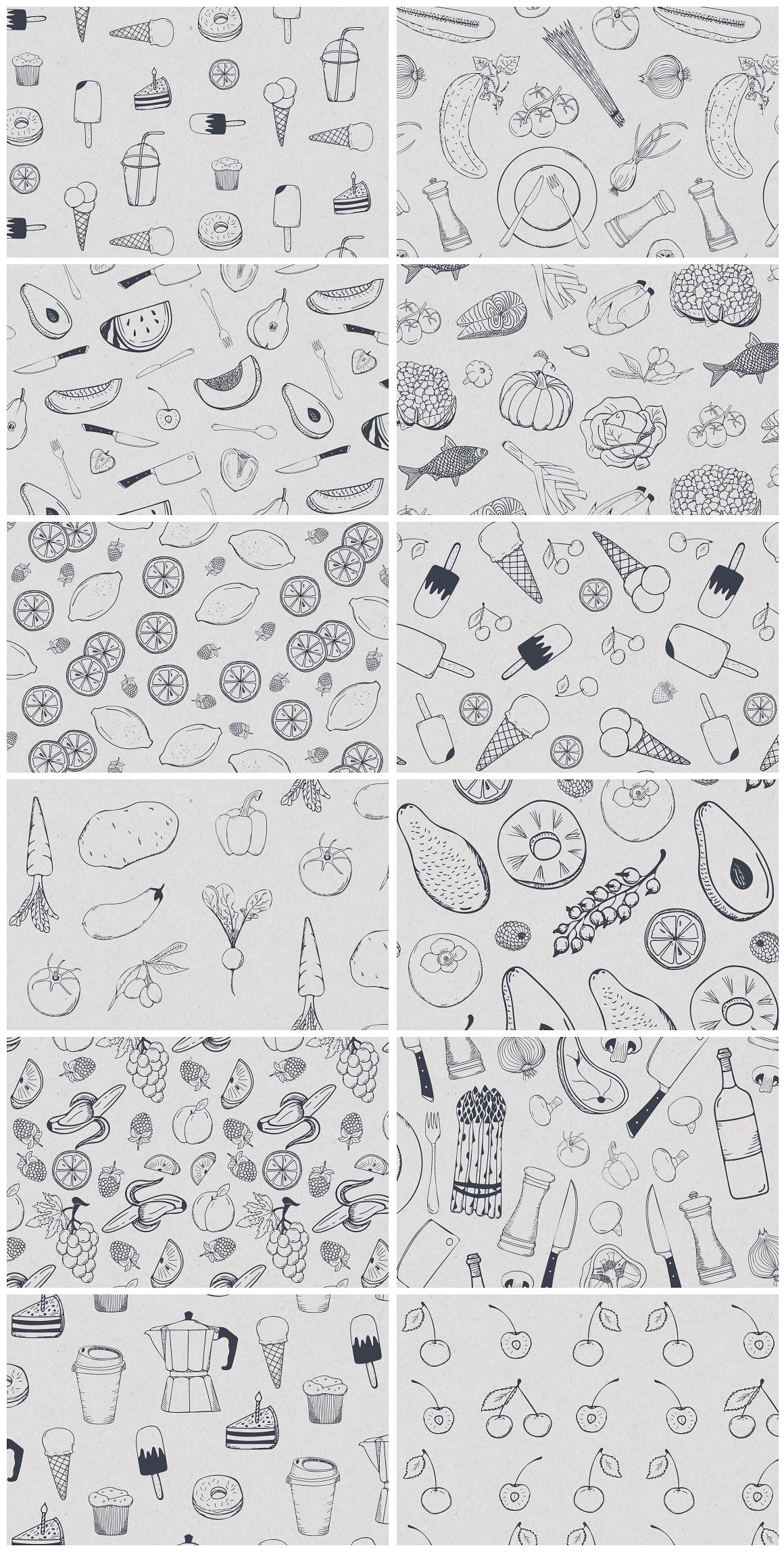 Ratatouille Sketched Vector Set