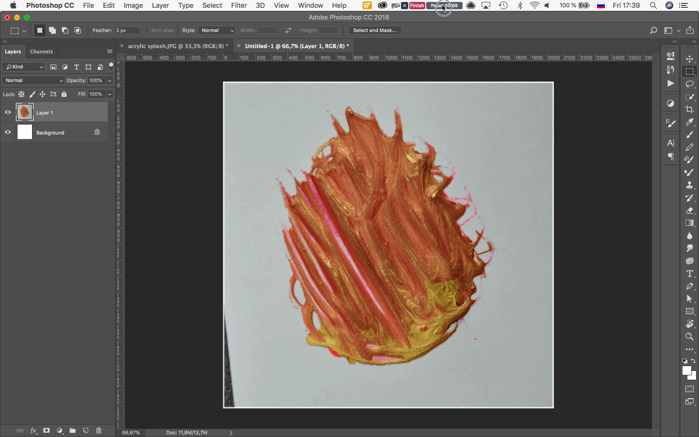 Enhancing image before cutting the object