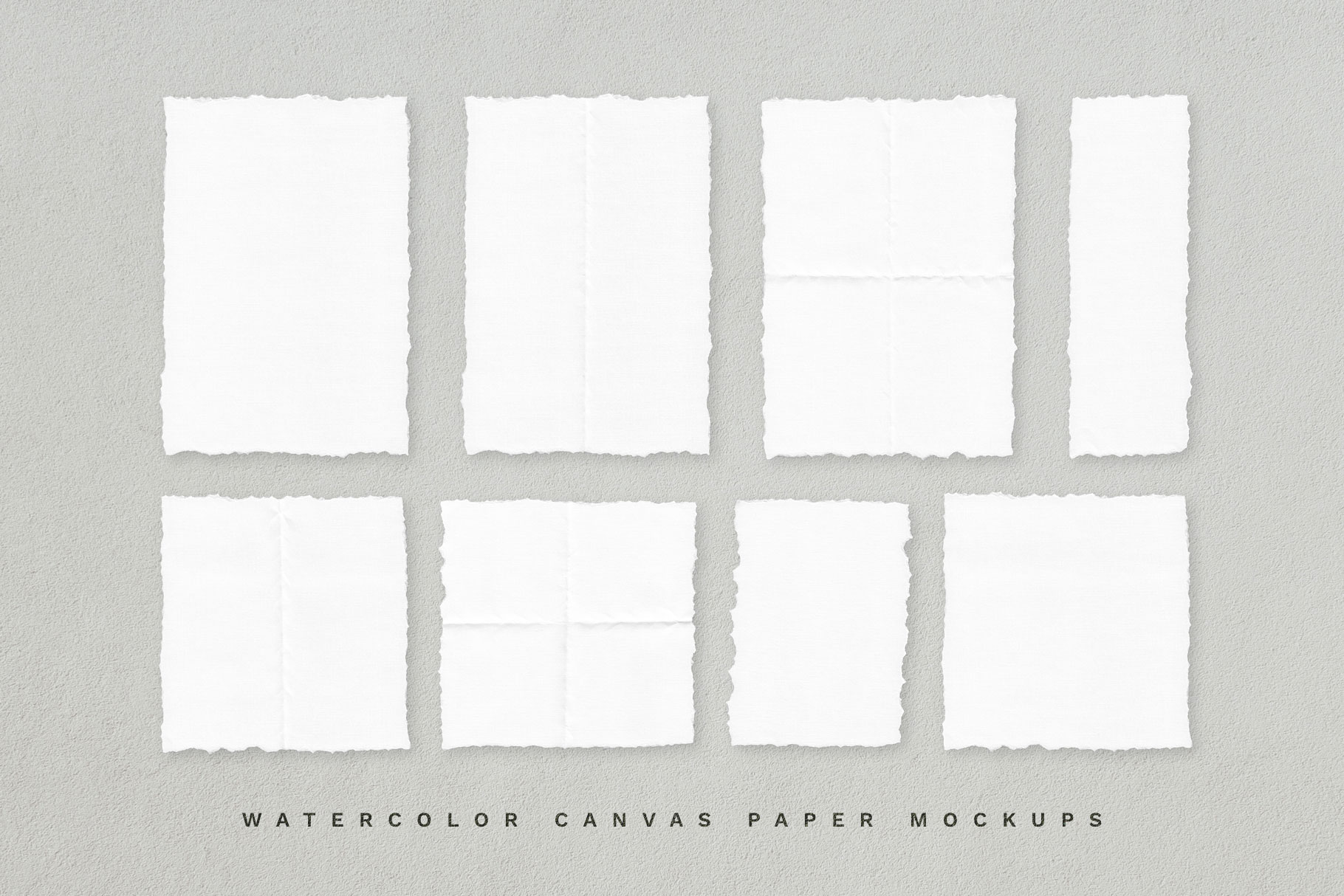 Deckle Edge Paper Mockup Set