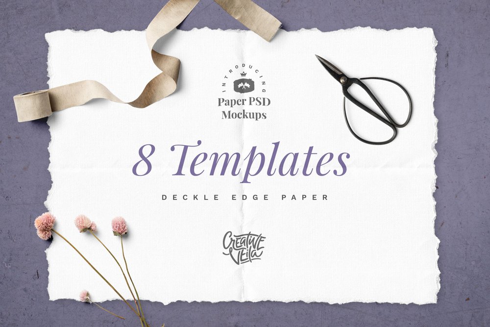 Download Creative Veila Download Free Hand Made Paper Mockup Set