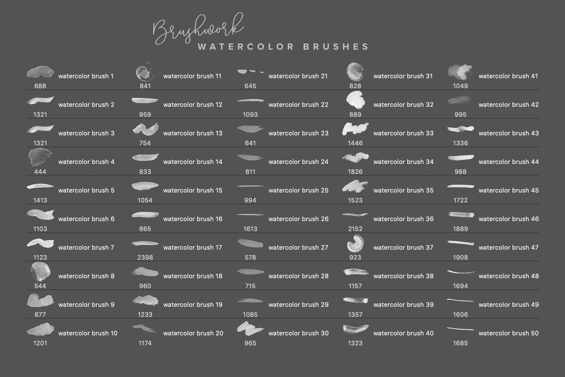 Brushwork: artistic Procreate &amp; Photoshop brushes