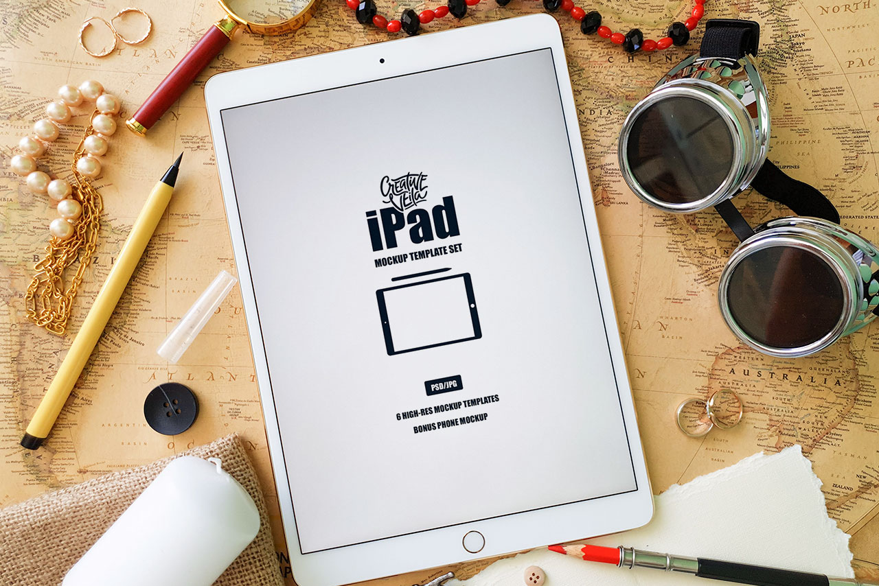 Free iPad Mockup Template Set