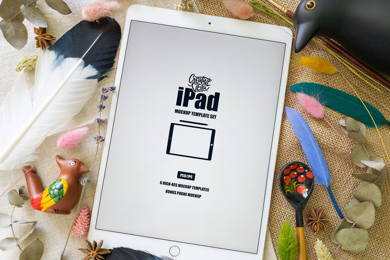 Free iPad Mockup Template Set