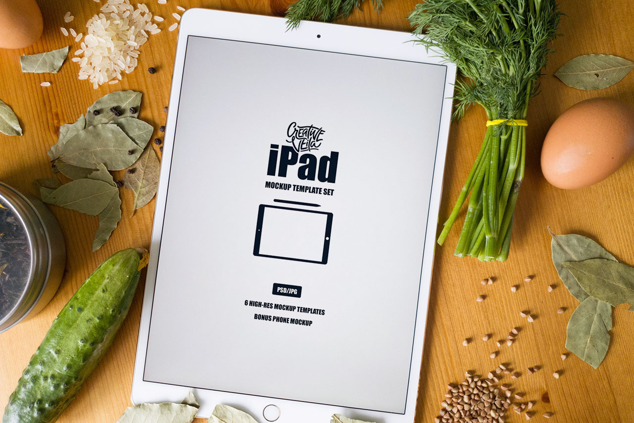 Free iPad Mockup Template Set