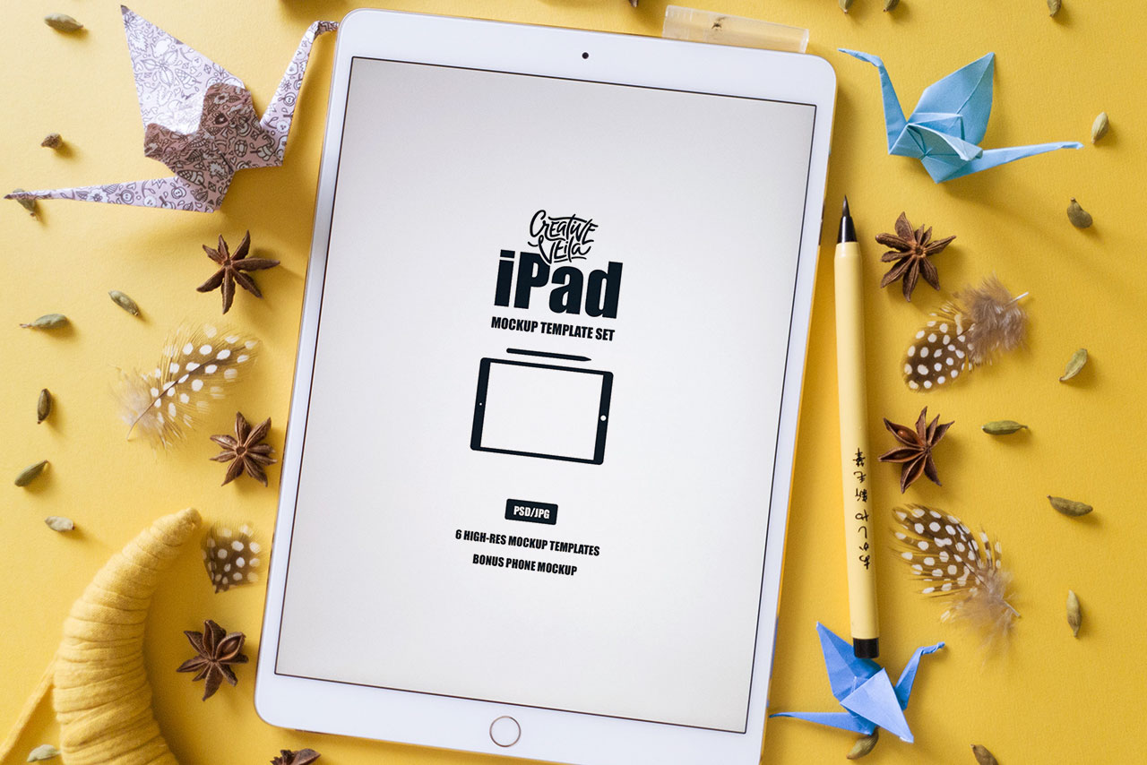 Free iPad Mockup Template Set