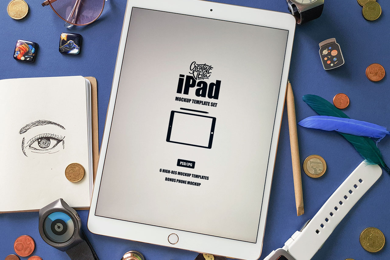 Free iPad Mockup Template Set