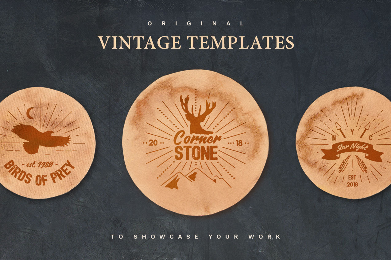 Vintage Paper PSD Mockup Set