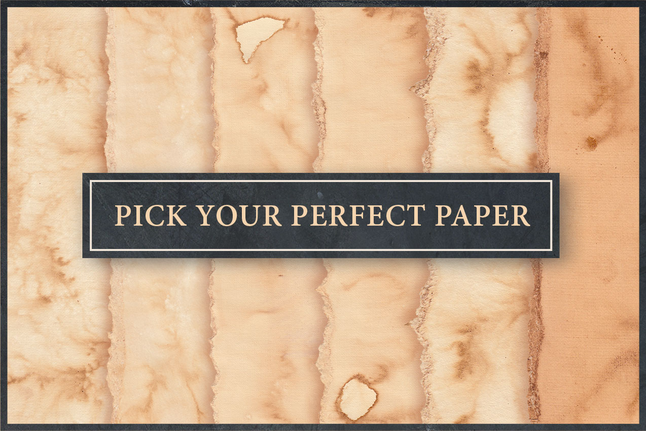 Vintage Paper PSD Mockup Set