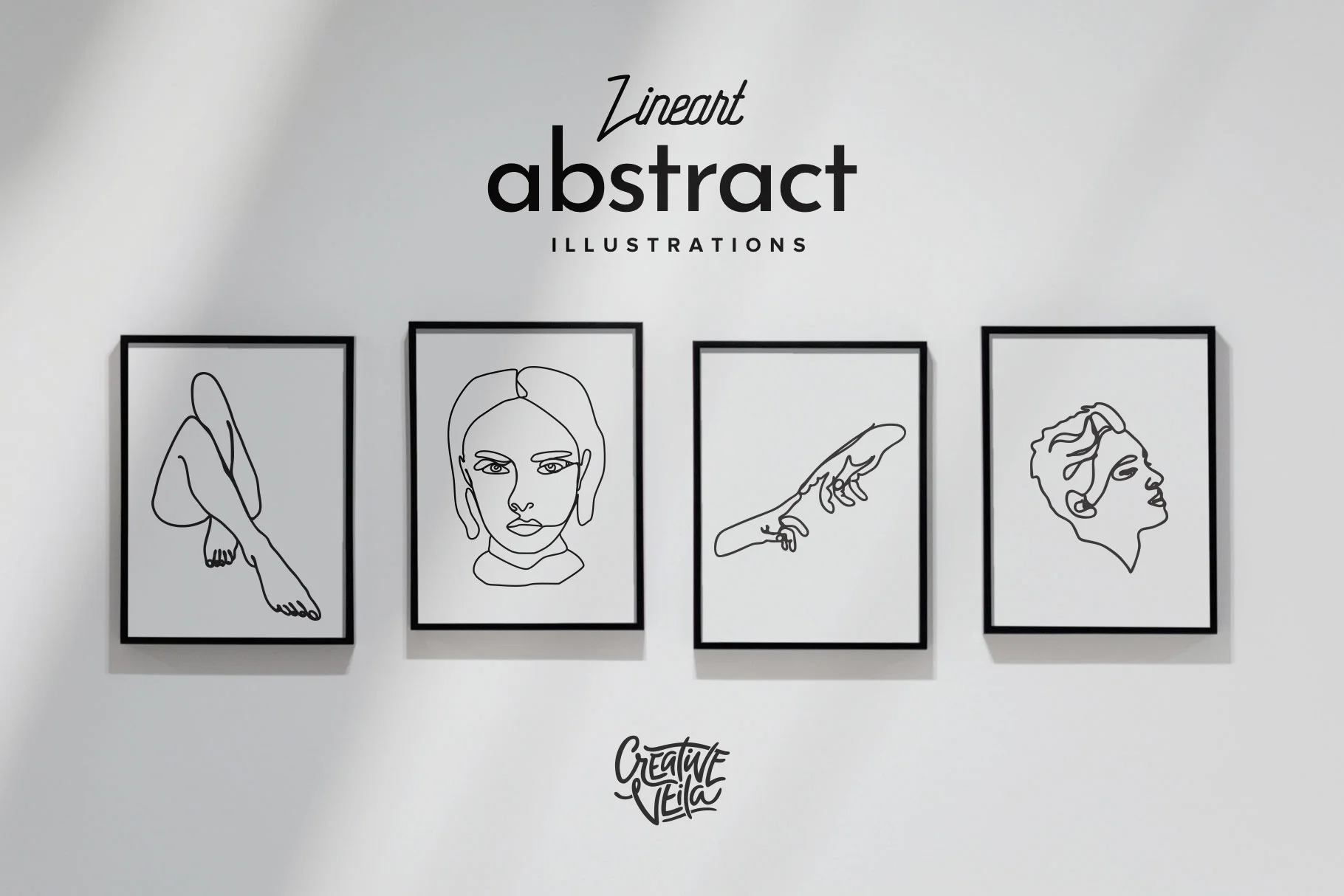 One Line Abstract Free Lineart Abstract Vector Illustrations