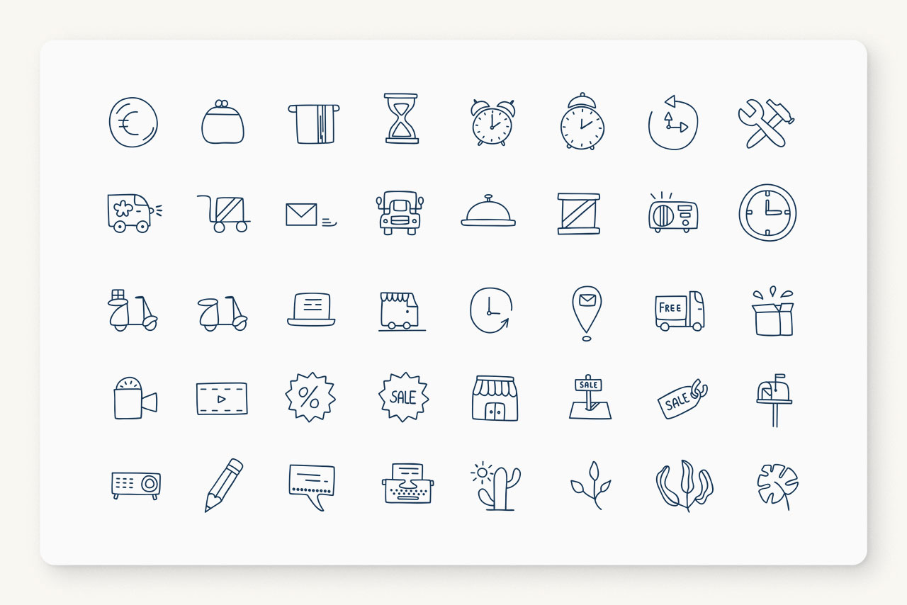 Adorable Hand-Drawn Vectors Icons