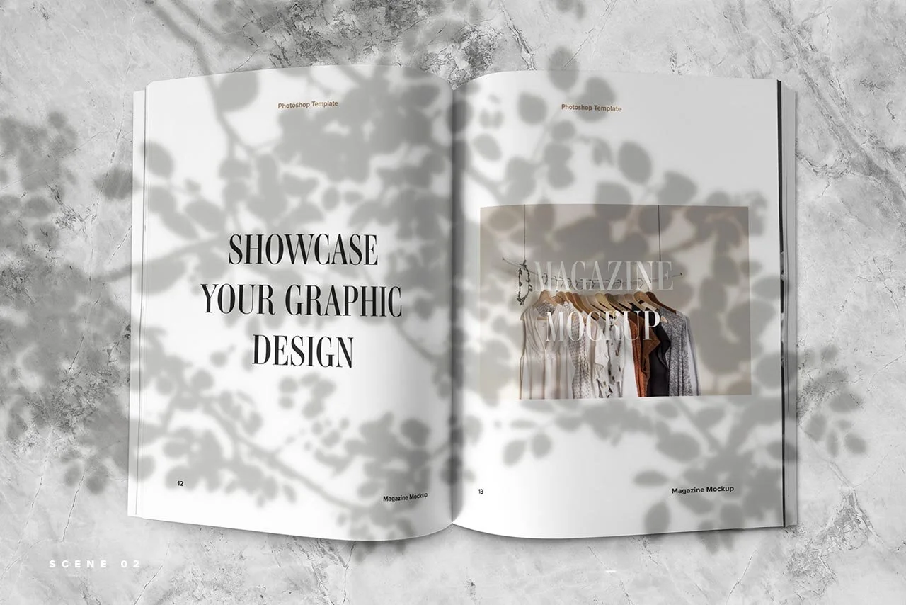 Creative Veila Free Magazine Spread Mockup