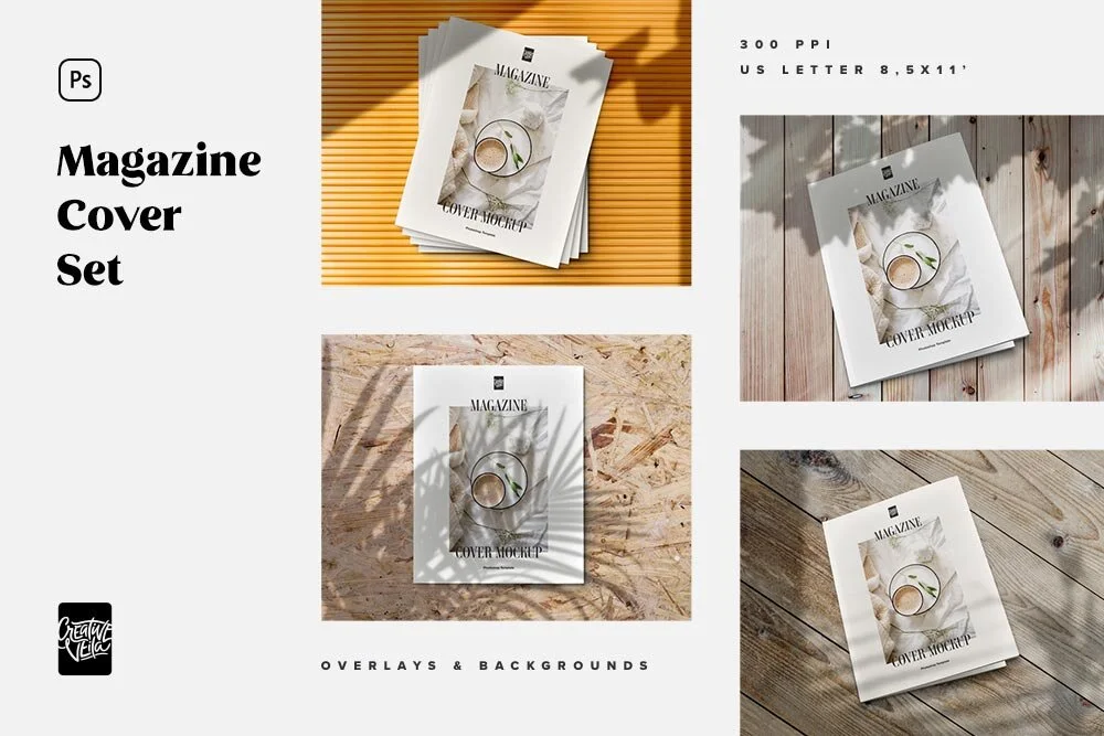 Download Creative Veila Magazine Cover Mockup Set Yellowimages Mockups