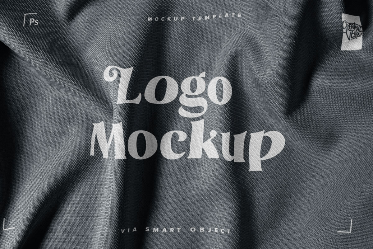 Fabric Print Logo Mockup Set by Creative Veila