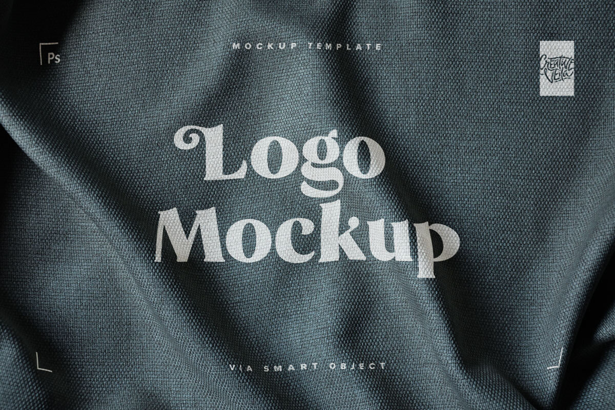 Fabric Print Logo Mockup Set by Creative Veila