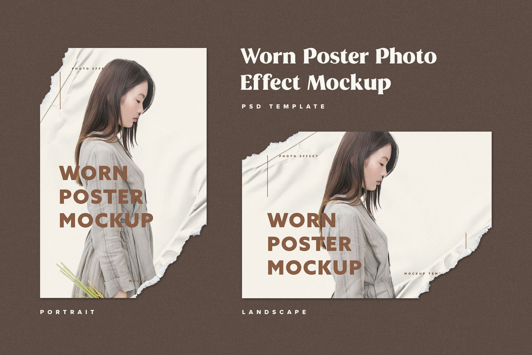 Ripped Paper Poster Mockup Set by Creative Veila