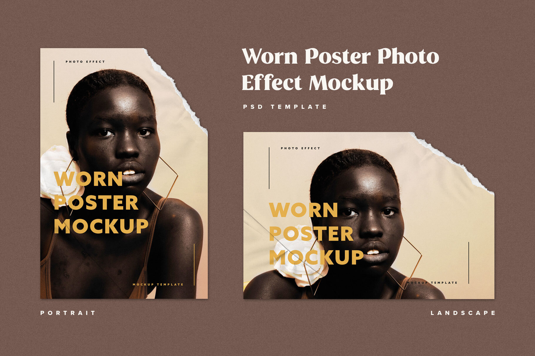 Ripped Paper Poster Mockup Set by Creative Veila