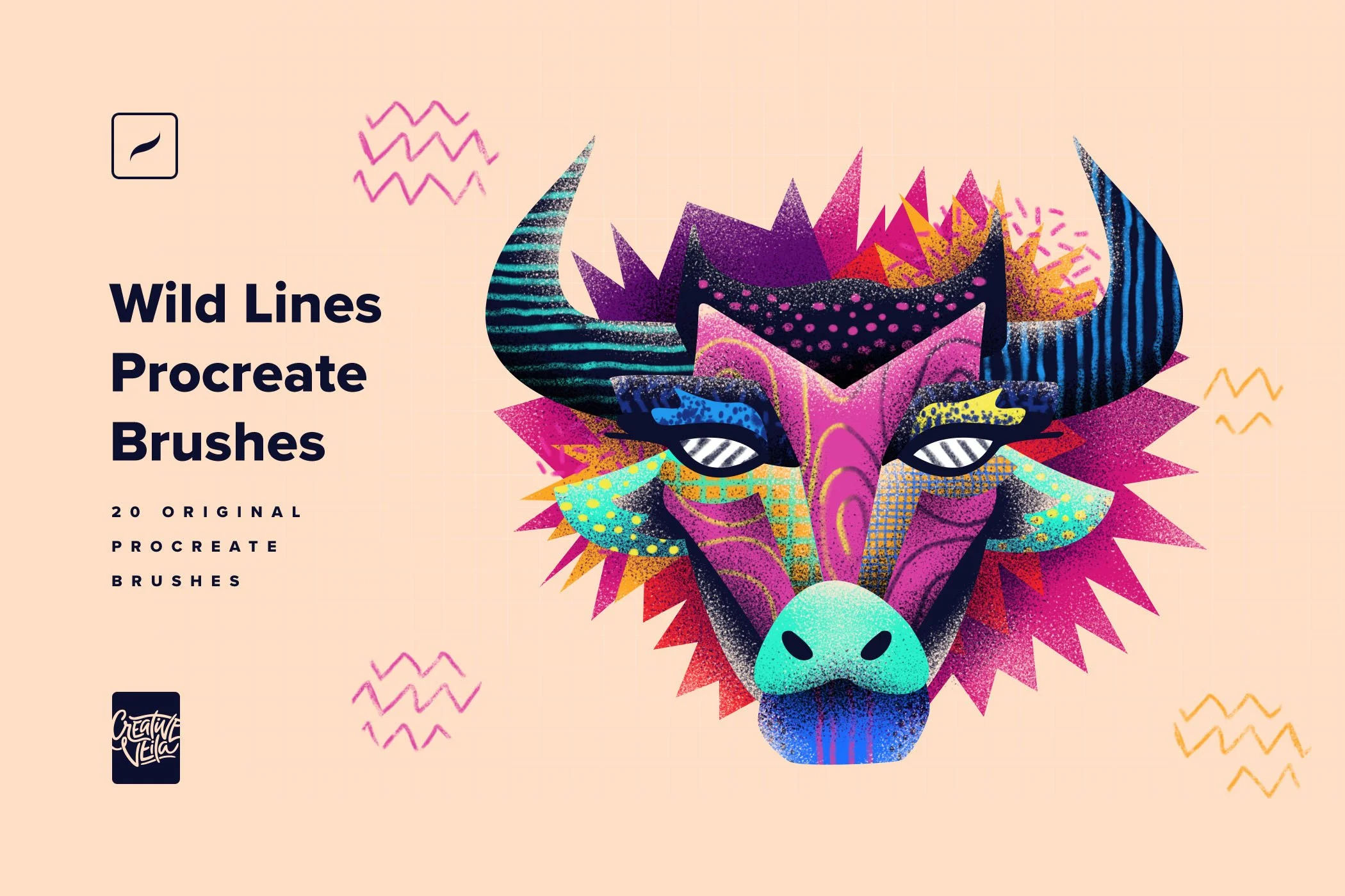 Creative Veila – Wild Lines Procreate Brushes