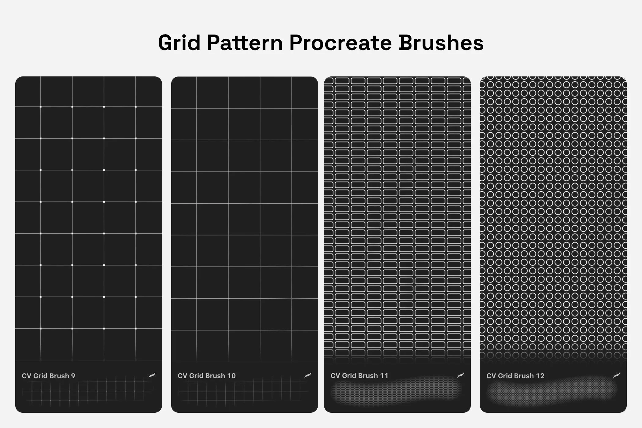 Grid Pattern Procreate Brushes