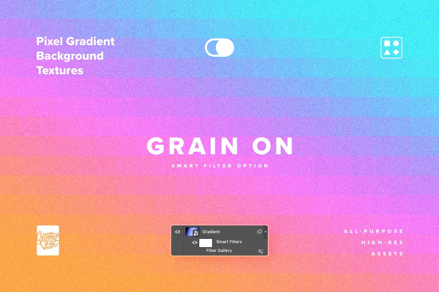 Creative Veila – Pixel Gradient Background Textures