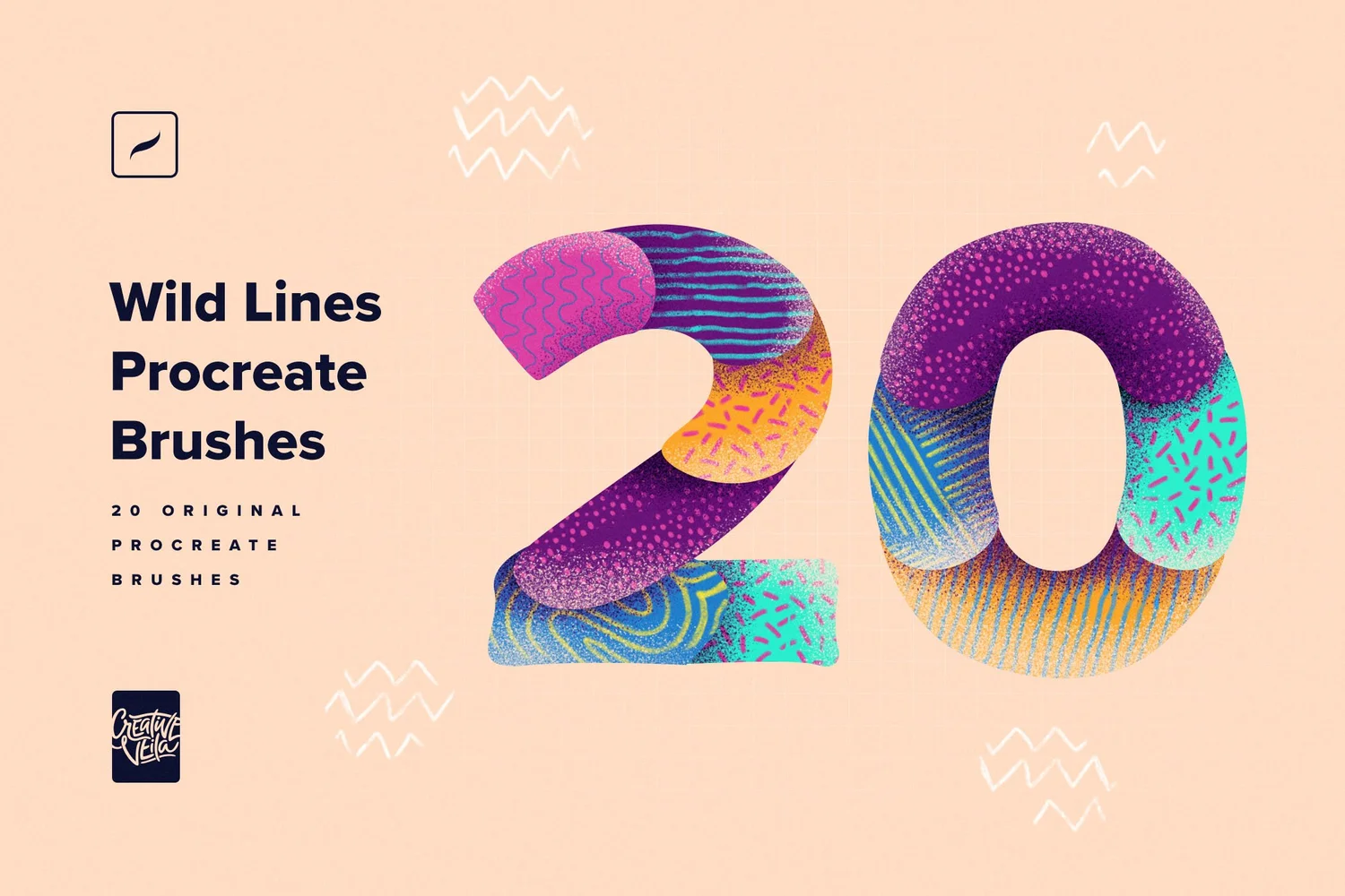 Creative Veila – Wild Lines Procreate Brushes