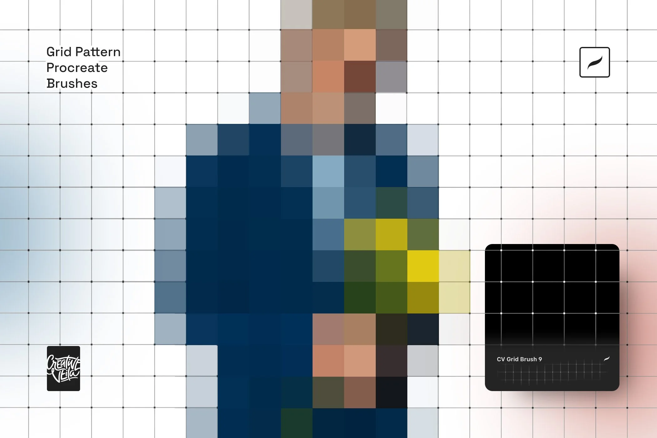 Grid Pattern Procreate Brushes