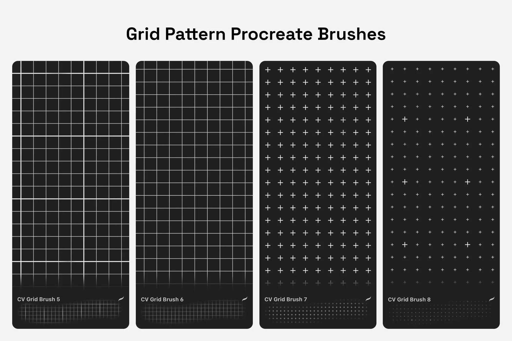 Grid Pattern Procreate Brushes