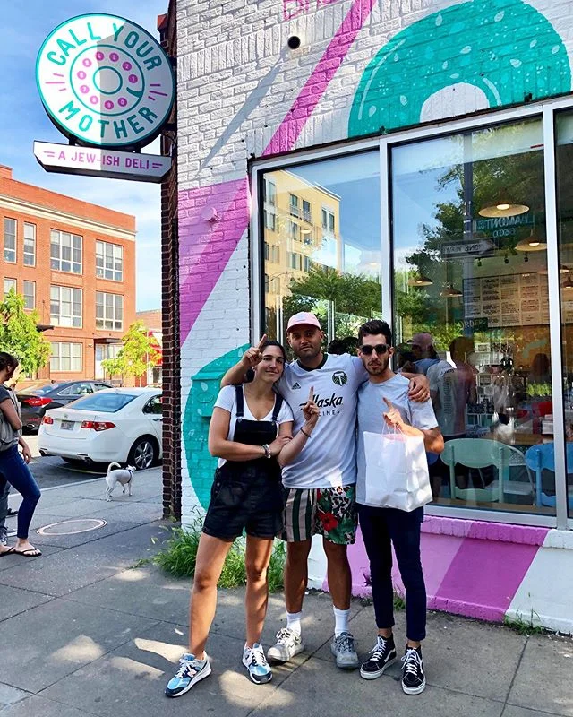 All love to the homies @callyourmotherdeli for taking in a yung Miami bagel kid this morning and sending me home with a proper bagel fix while abroad. #ELBAGELWORLDTOUR2k19