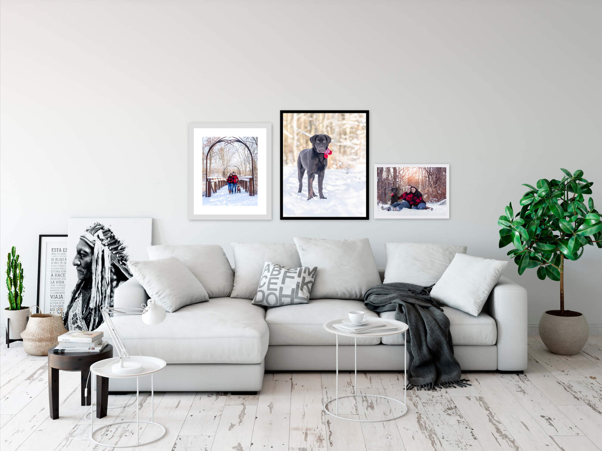 LARGER FRAMED PORTRAITS MAKE A BEAUTIFUL WALL DISPLAY