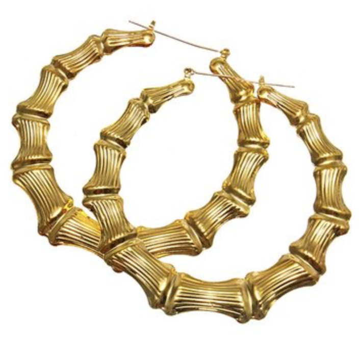 Bamboo Hoop Earring