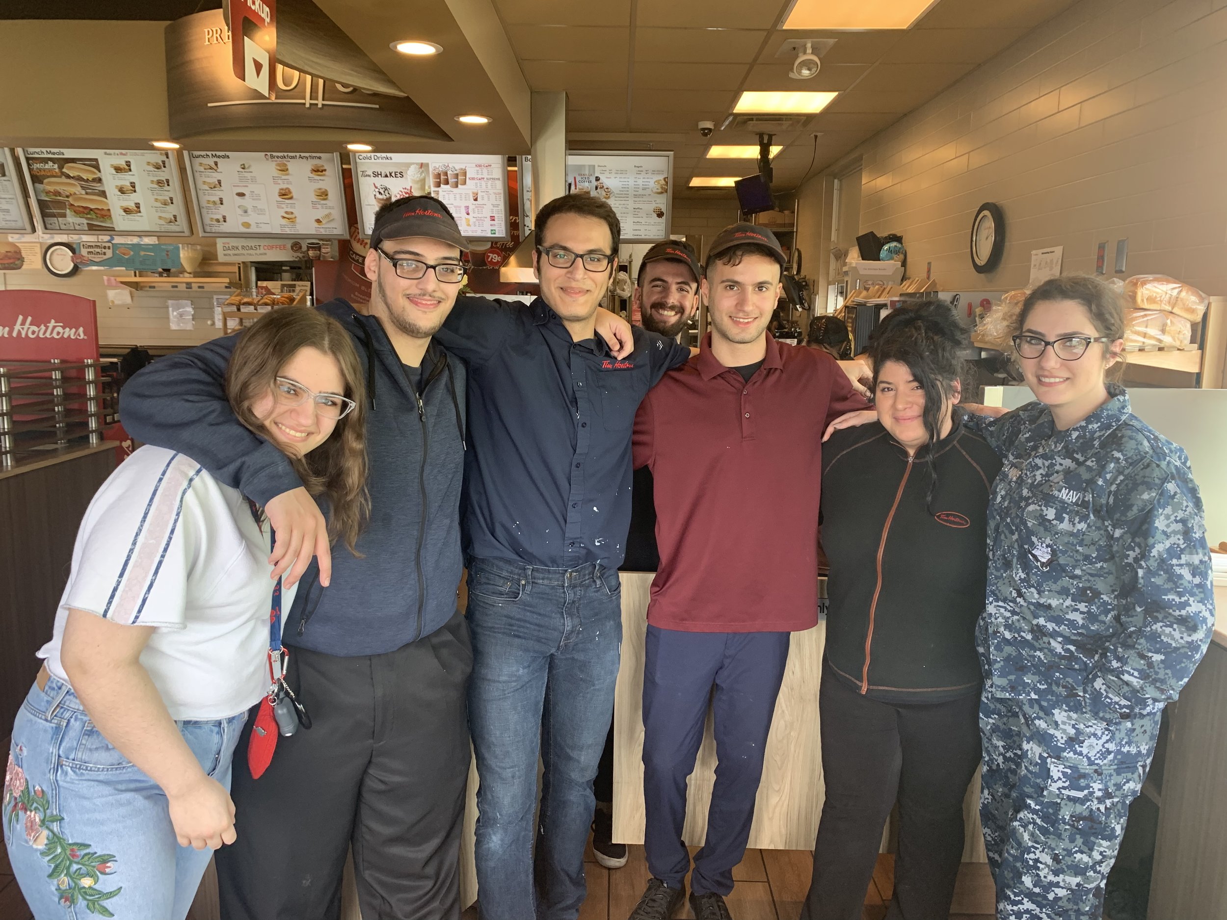 L to R: Sara Sarigiannis, Attra Shamoon, Samuel Youkhana, Andrew Youkhana, Anita Youkhana, Athina Sarigiannis