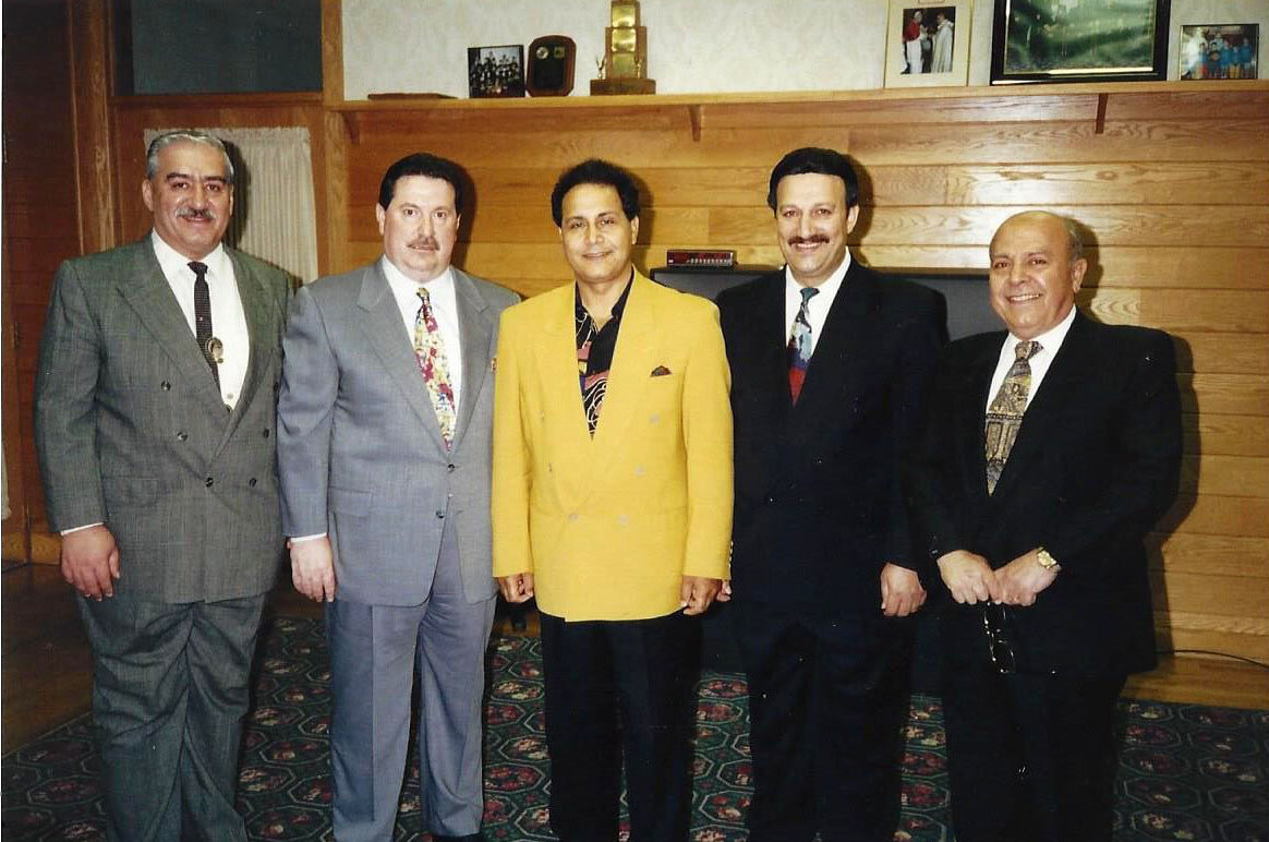 Muwafaq Arabo, Raad Kathawa, Singer Saadon Jaber, Hanna Shina, Faisal Arabo 2000.jpg