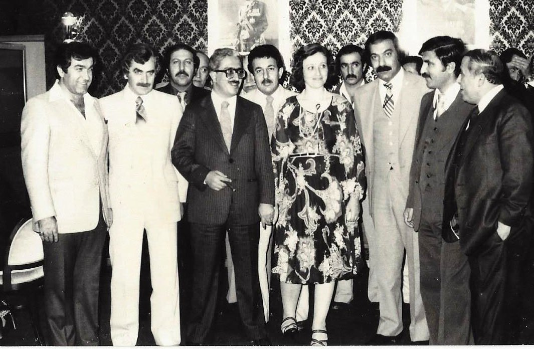  Amir Denha on left with Faisal Arabo delegation including Tariq Aziz. 