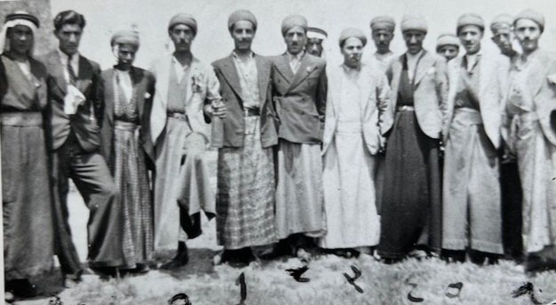  Chaldean men with traditional Shmagh in 1945. 