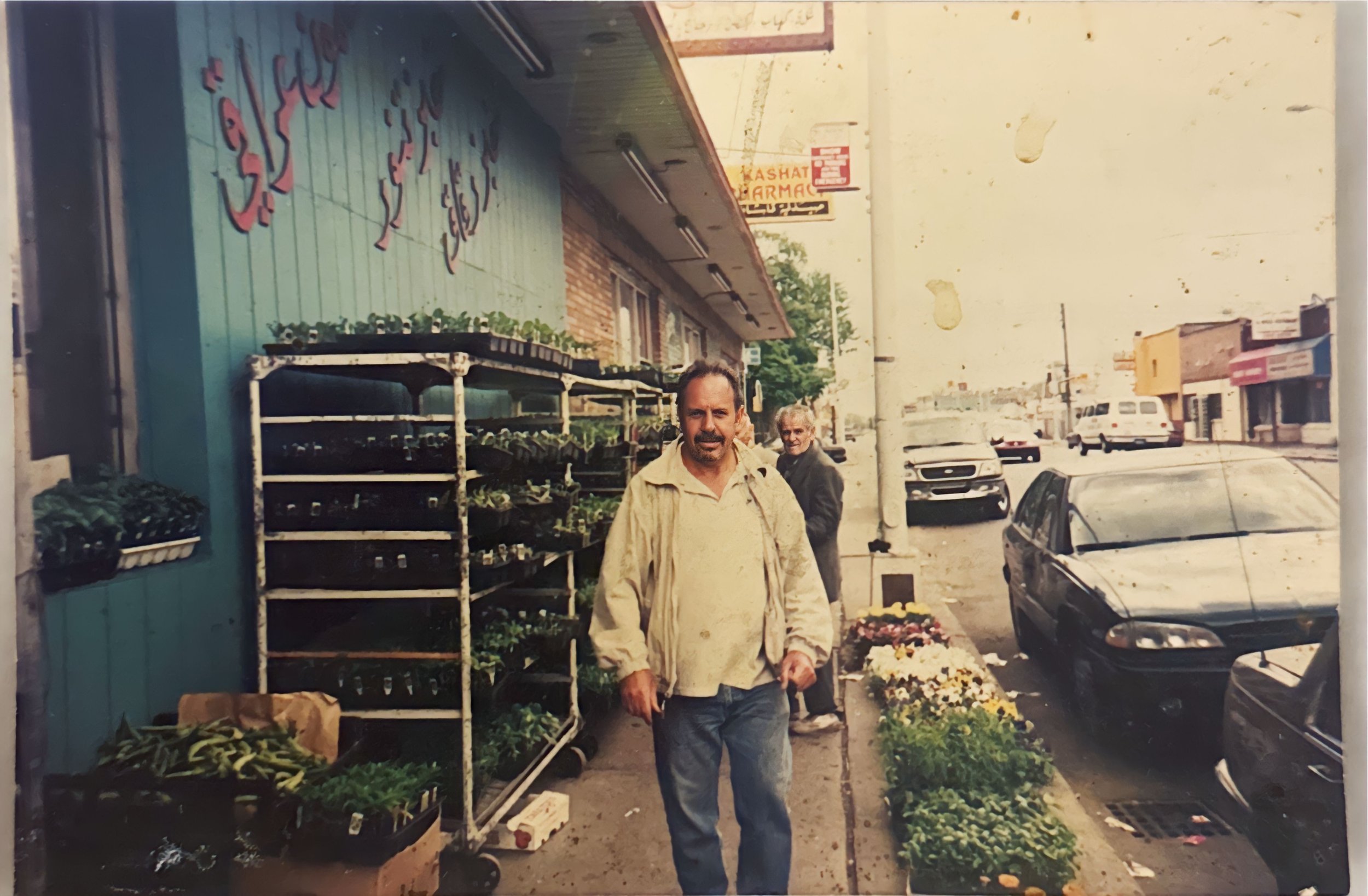  Jerry (Jebrail) Boji in front of Jerry’s Market aka Iraqi Bakery. 