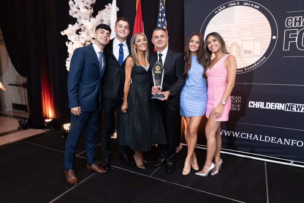  CCF’s Honoree Karam Banham with his wife Reem and family. 