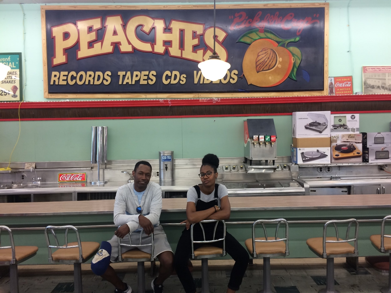 My boy Clinton & I at Peaches Records in Uptown New Orleans.