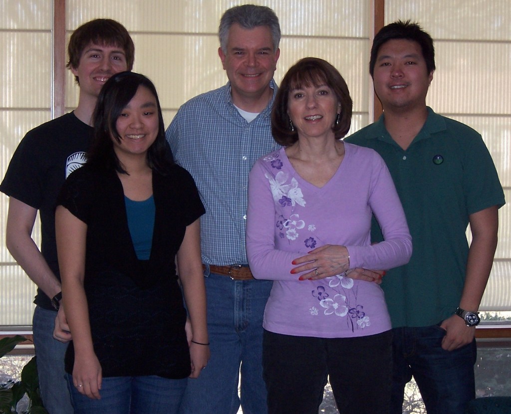 My family: Son-in-law, daughter, me, wife, son (2013)