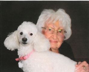 Evelyn VanTassel and her poodle Sara Lee