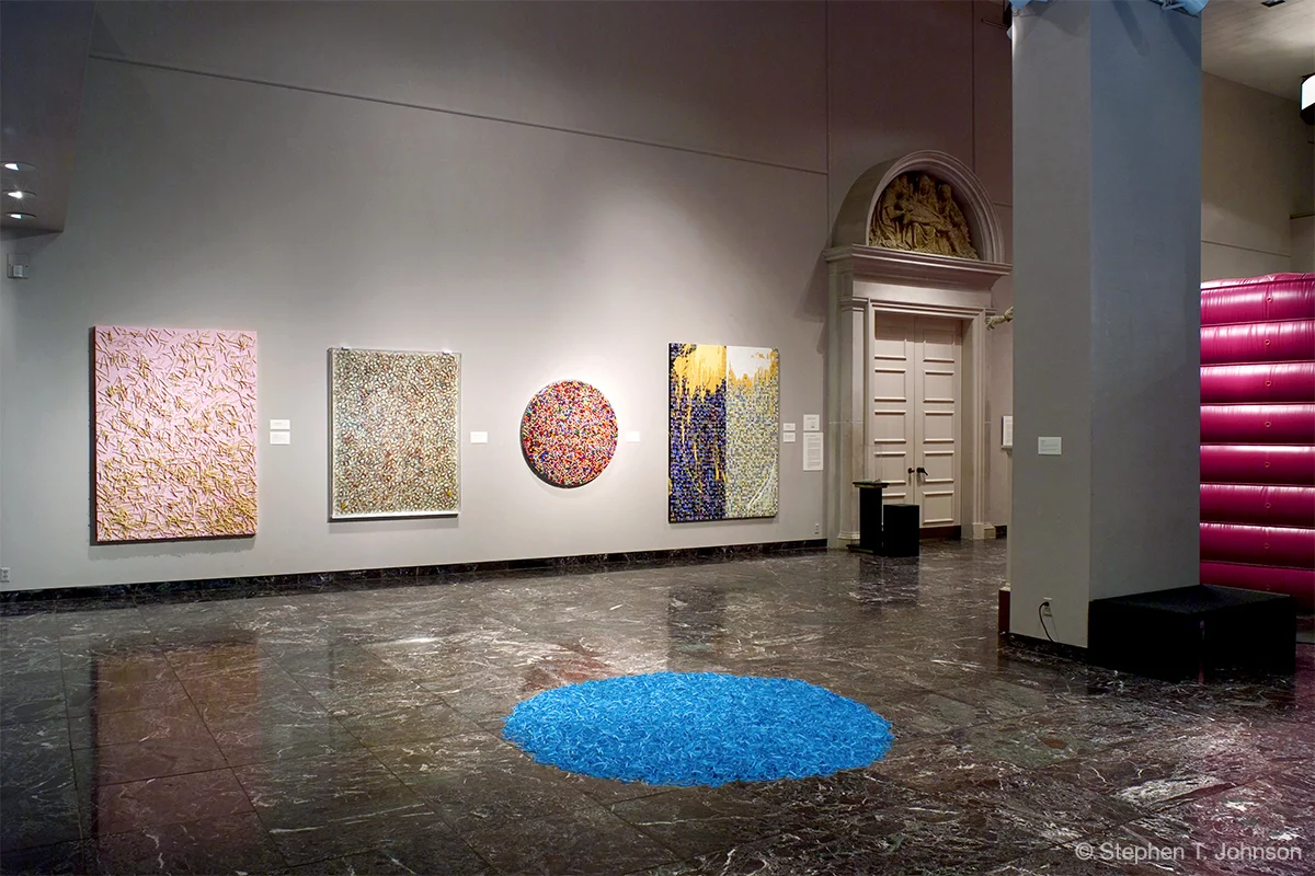 Installation view of "An Abstract Alphabet: New Works by Stephen Johnson," the Spencer Museum of Art, the University of Kansas, Lawrence, KS, 2007.
