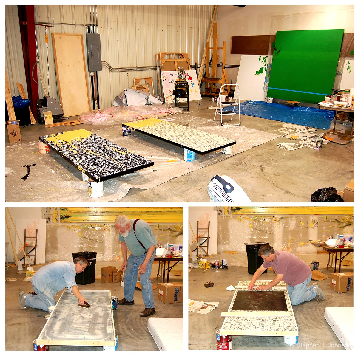 STJ working on "Dotty Diptych" in his 2006 studio. _________________________________________________________