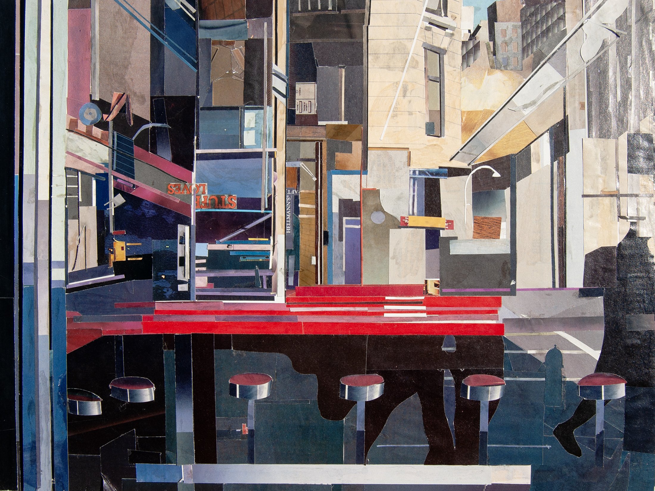 Copy of Richard Estes painting "Central Savings" at the Nelson-Atkins Museum of Art