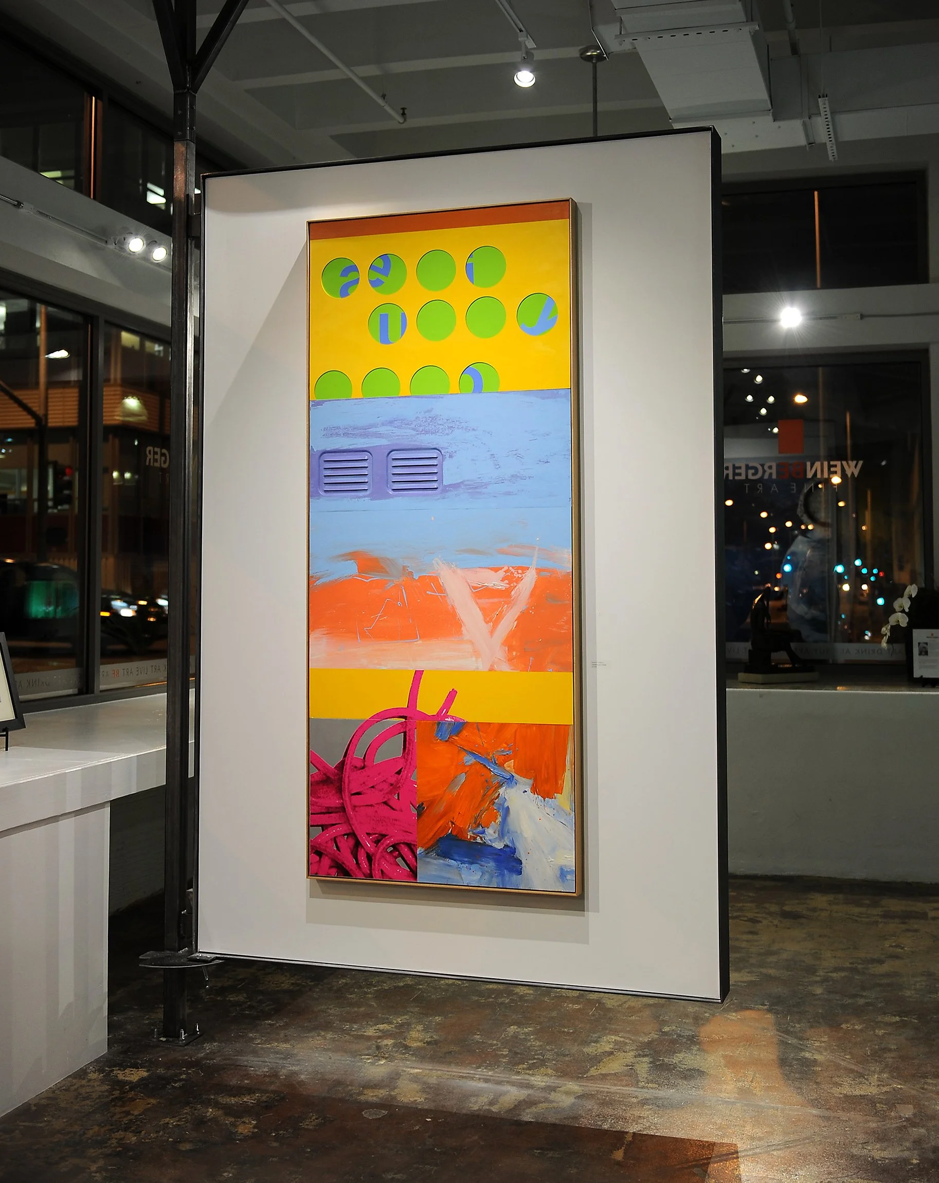  Installation view of  ABSTRACTIONS by Stephen T. Johnson , Weinberger Fine Art, 2012. 